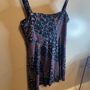 Floral open back dress